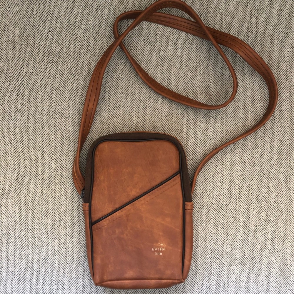 Vintage Brown Leather Kodak Crossbody
